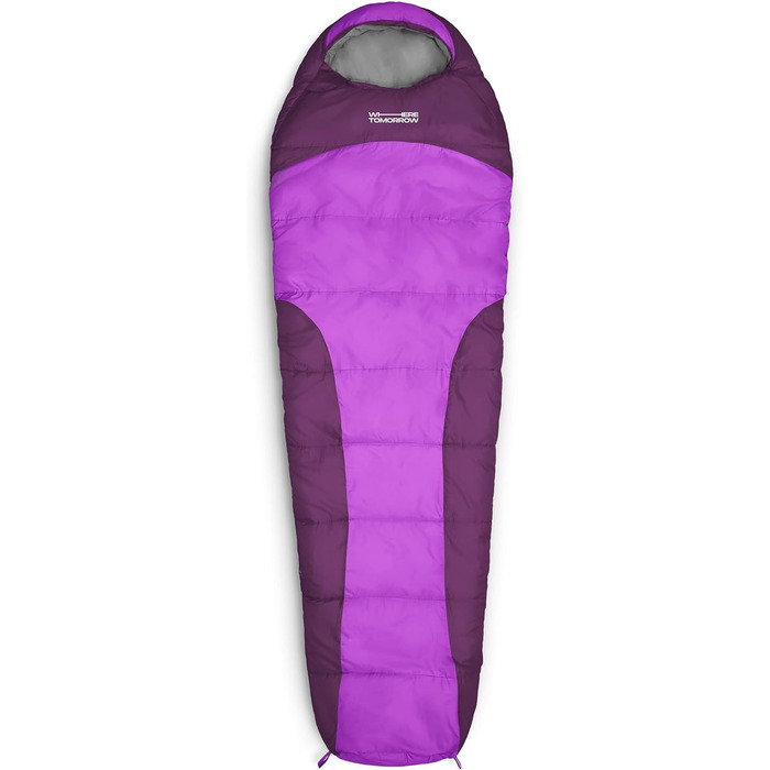 Спальний мішок Where Tomorrow Mumienschlafsack Violett 230x80 см - фіолетовий, для кемпінгу, теплий