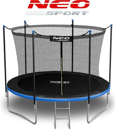 Батут Neo-Sport для дітей, 183 см (6 футів) з сіткою та сходами, зовнішній, посилений, стійкий до погодних умов