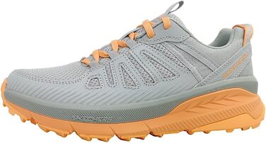 Жіночі кросівки Skechers Switch Back Cascades (37 EU) - сірі, синтетика, текстиль, кораловий декор