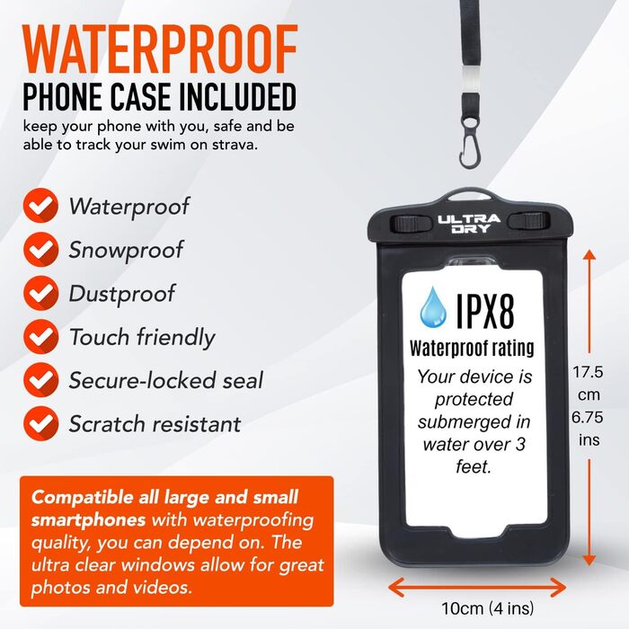 Водонепроникний рюкзак Dry Bag преміум-класу 35/55 л, мішок для телефону, ідеальний для водних видів спорту, походів, риболовлі та кемпінгу (Оранжевий)