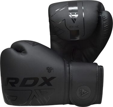 Дитячі боксерські рукавички RDX для муай-тай, кікбоксингу та MMA, шкіра Maya Hide, модель KARA, для спарингу та тренувань, чорні, 6oz/8oz