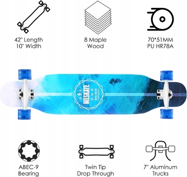 Лонгборд WeSkate ABEC-9