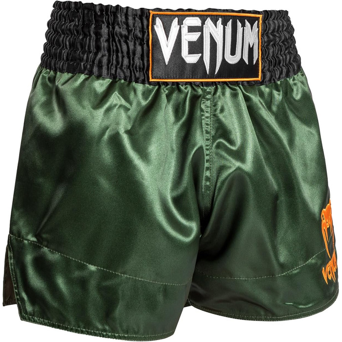 Шорти для тайського боксу Venum Classic Muay Thai (Зелений/Чорний/Золотий, M Slim)