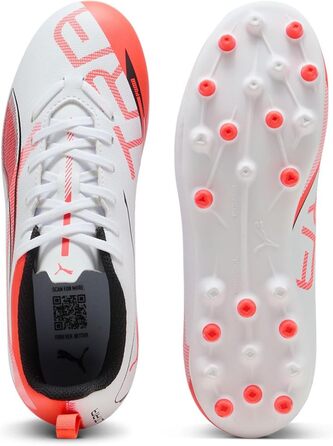 Дитячі футбольні бутси PUMA Ultra 5 Play Mg Jr (36 EU) – білий, чорний, червоний