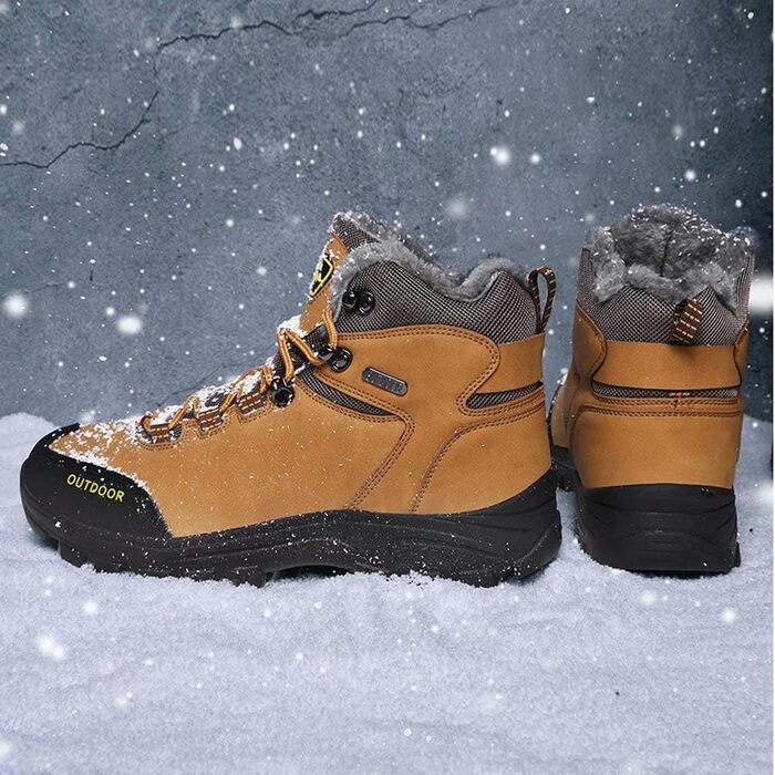Чоловічі зимові черевики для трекінгу та хайкінгу, водонепроникні, з утеплювачем, неслизькі (42 EU, Хакі)