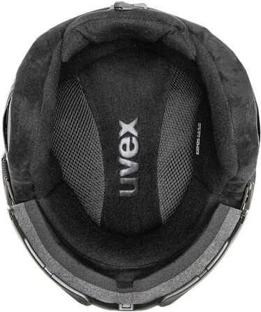 Лижний шолом uvex instinct visor pro v з візором, чорний, регульований розмір 53-56 см, для жінок і чоловіків
