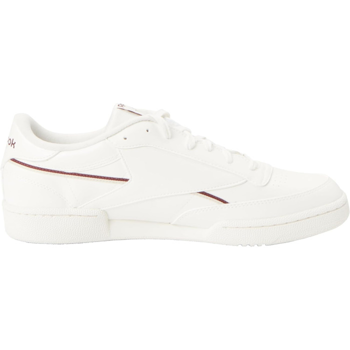 Кросівки Reebok Club C 85 Vegan для чоловіків, веганська шкіра, стильні та зручні, розмір 34 EU, кольори: Chalk, Classic Maroon, F23 Stucco