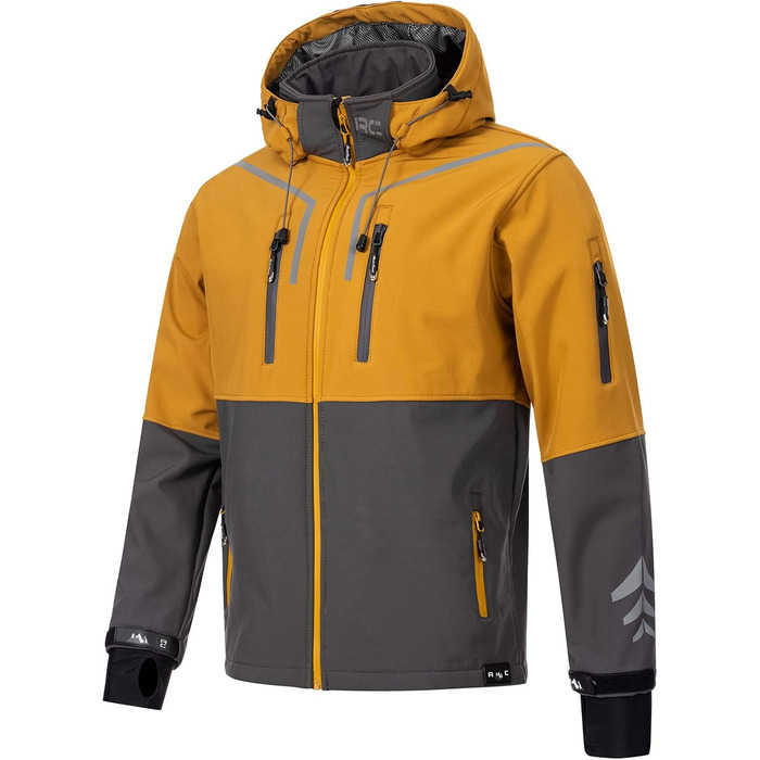 Чоловіча куртка-софтшелл Rock Creek Outdoor H-222, розмір 5XL, антрацит