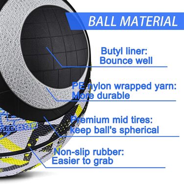 Баскетбольний м'яч Arena Training: Розміри 3, 5, 7 - для юніорів, дорослих, вулиці та залу