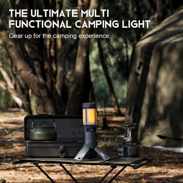 Ліхтар кемпінговий акумуляторний Teleskop Campinglampe 12000 mAh, багатофункціональний, магнітний, водонепроникний IPX5 для кемпінгу та подорожей