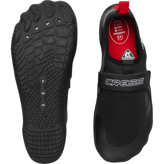 Кросівки Cressi Geko - унісекс, для дайвінгу та снорклінгу, чорно-червоні, 38 EU