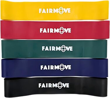 Гумові стрічки FAIR Move для фітнесу: набір 3 шт. з натурального латексу (Theraband) для м'язів, йоги, кроссфіту