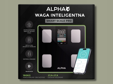 Електронні ваги для ванної Alpha — Аналітичні, з BMI та додатком українською