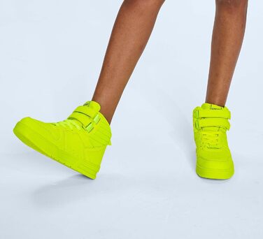 Жіночі баскетбольні черевики Lucky Step з клямкою - стильні кросівки з екошкіри, 37 EU, лайм