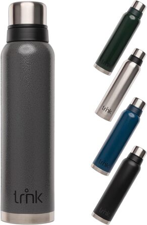 Термос TRNK Outdoor Polar 2, 1600 мл, нержавіюча сталь, BPA-free, з двома чашками, тримає тепло до 40 годин, підходить для посудомийки, колір вулканічний сірий