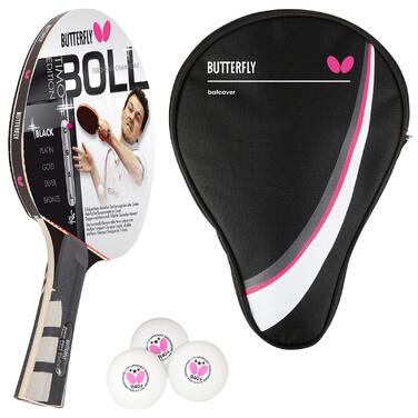 Ракетка для настільного тенісу Butterfly Timo Boll Black 85030: професійна ракетка для змагань з сертифікованою гумою Wakaba