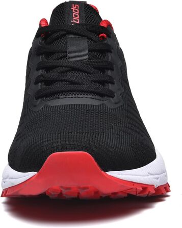 Кросівки для бігу та занять спортом Frysen: чоловічі та жіночі, легкі, дихаючі, чорно-червоні (36 EU)