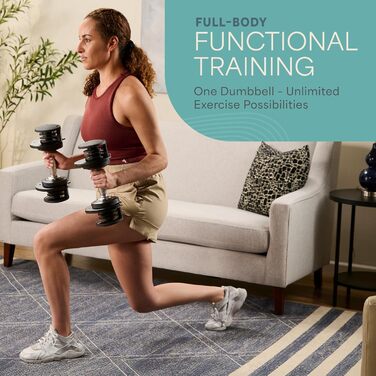 LifePro Регульовані гантелі - набір 90lb (41 кг), 2 шт по 25lb (11,3 кг), та окрема гантель - швидка зміна ваги, для дому, фітнесу, силових тренувань