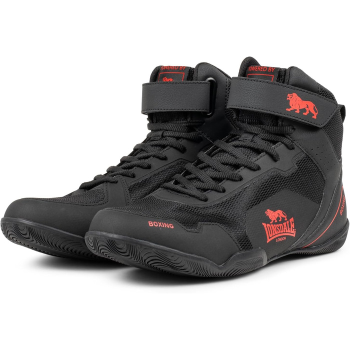 Боксерські боксерки Lonsdale Rufford біло-червоні (40 EU, чорний/червоний)