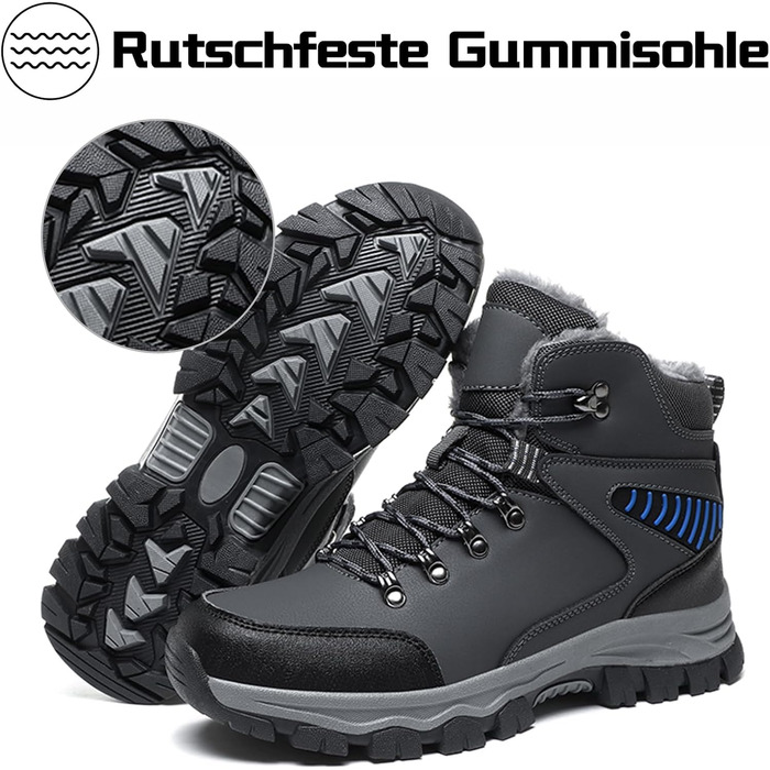 Чоловічі зимові чоботи Frysen, водонепроникні, утеплені, для міста та трекінгу, розмір 39-47 EU, сірий (43 EU)