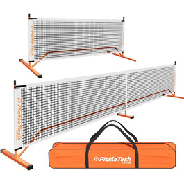 PickleTech 6.0: Портативна сітка для піклболу 2-в-1, 6.0 м, для гри на відкритому повітрі, відповідає USAPA, з сумкою, колірна схема Sunset Chevron