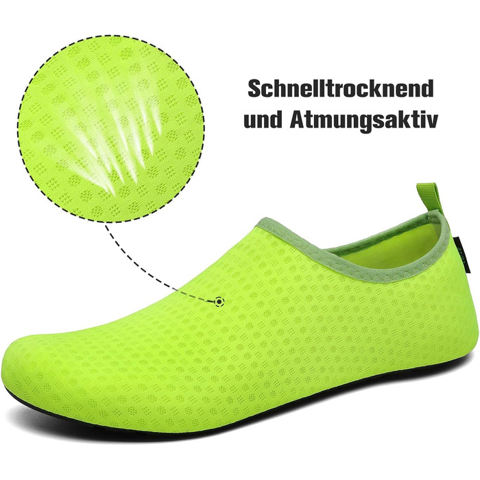 Чоботи для плавання SAGUARO: чоловічі та жіночі, водонепроникні, для пляжу, серфінгу, дайвінгу, неопренові, швидко сохнуть, розміри EU 36-47 (зелений, жовтий)