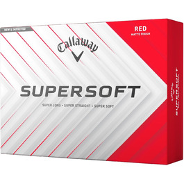 Гольф м'яч Callaway Supersoft 2025, білий (червоний)