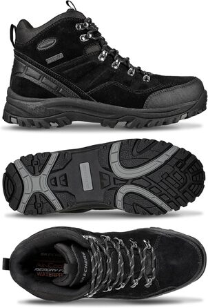 Чоловічі черевики Skechers Relment Pelmo 64869, чорний замш, 43 EU