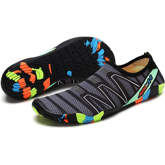 Водні черевики для жінок та чоловіків Tolaler: товсті, неслизькі, швидковисихаючі, міцні та довговічні. Ідеальні для пляжу, подорожей та плавання. Розмір 42 EU A 03