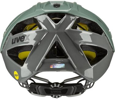 Велосипедний шолом Uvex Quatro CC MIPS, зелений, захисний