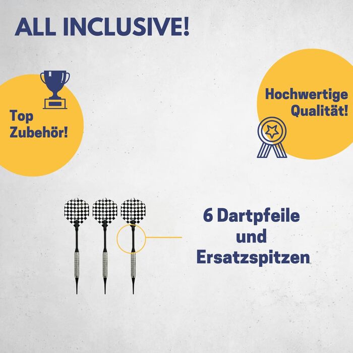 Електронна дартс-мішень Best Sporting London з LED-дисплеєм, 6 дротиками та запасними наконечниками, автомат для 8 гравців, преміум-якість