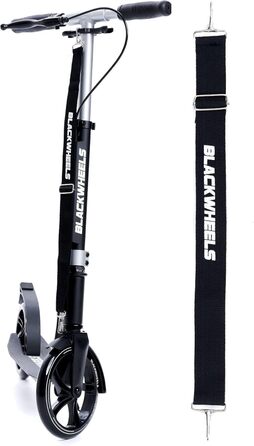 Самокат Blackwheels Orio Cityroller складаний, 200мм колеса, алюмінієва рама, ABEC 7, чорний – для підлітків та дорослих