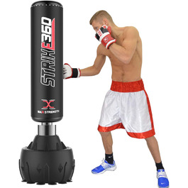 MaxStrength вільностоячий боксерський мішок для боксу та кікбоксингу 1,7-1,8 м, для MMA, міцна стійка, спортивний інвентар