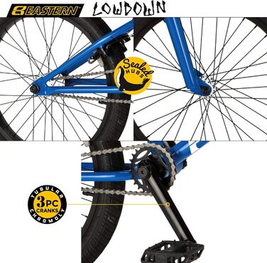 BMX велосипед Eastern Bikes Lowdown 20 дюймів, рама з високоміцної сталі, синій