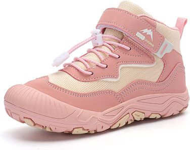 Дитячі трекінгові черевики FLIOZY - рожеві, легкі, дихаючі, з антиковзкою підошвою. Підходять для хлопчиків та дівчаток, розмір 27 EU.