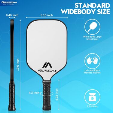 Набір для піклболу: 4 ракетки, 4 м'ячики, чохли для ручок, рушники та сумка. Легкий набір для всіх рівнів майстерності