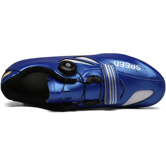 Велосипедні шкарпетки для чоловіків та жінок, MTB, шосейні, кросівки, дихаючі, для активного відпочинку, сумісні з SPD-SL/SPD, 36-47 EU, білий (43 EU, синій)