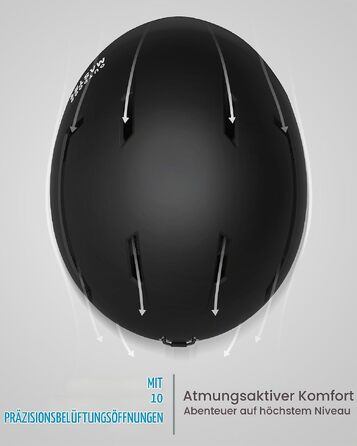 Комплект гірськолижний шолом та маска OutdoorMaster для дорослих, матовий чорний, розмір M (56-58 см)