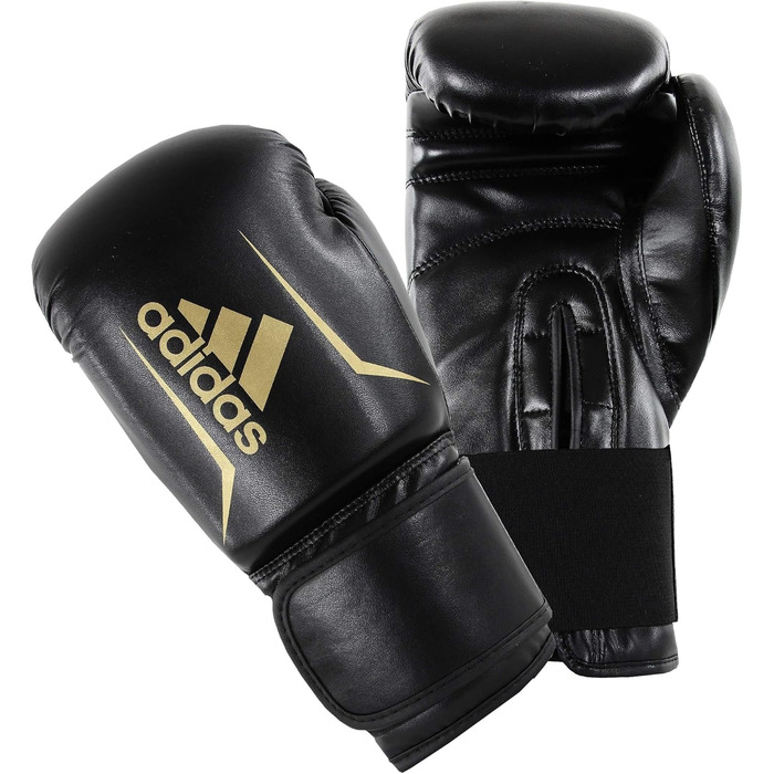Боксерські рукавички Adidas Speed 50, чорні/золоті, 4oz