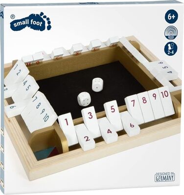 Настільна гра Small Foot Shut The Box Gold Edition, кубикова, для всієї родини, від 6 років, арт. 12364, різнокольорова