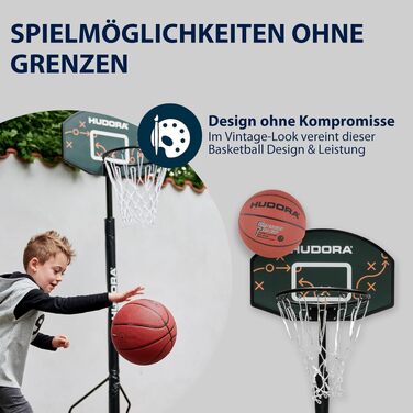 Баскетбольний м'яч HUDORA Basketball Competition Pro Hop, розмір 7, для дітей та дорослих, для залів та вулиці (Indoor/Outdoor)