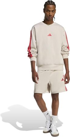 Чоловічі спортивні шорти Adidas Essential Three Stripes French Terry (розмір 4XL, колір Wonder Alumina/Pure Ruby)
