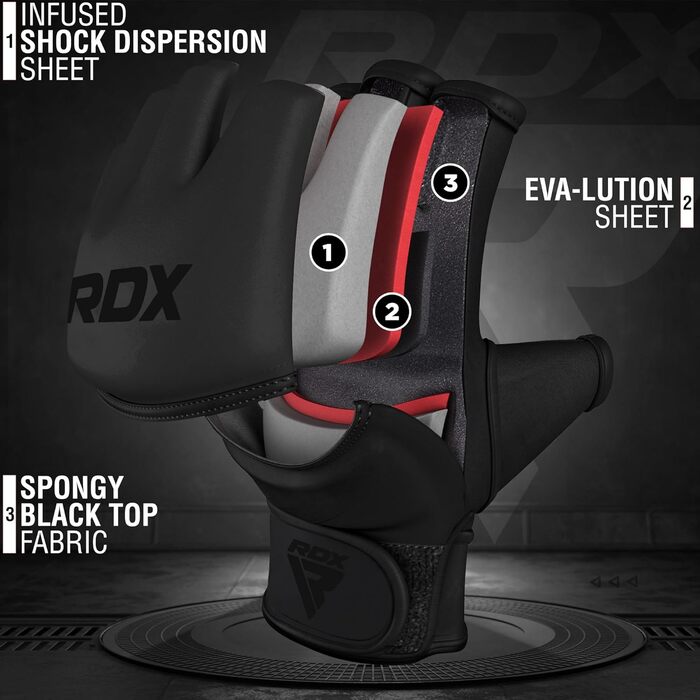 Боксерські рукавички RDX Profi MMA: шкіра Maya Hide, захист для ударів, бокс, кікбоксинг, муай-тай, чоловічі/жіночі