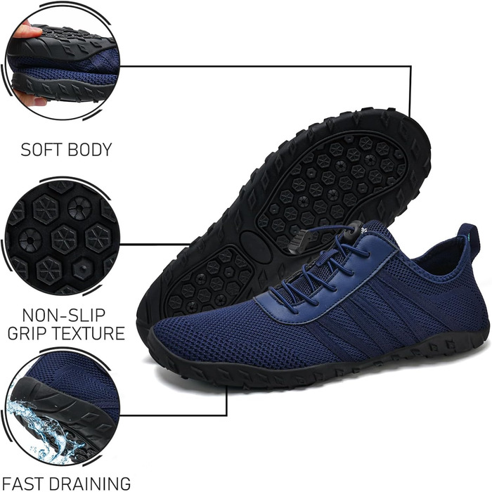 Взуття для плавання та відпочинку WateLves: аквашузи для чоловіків та жінок, для серфінгу, дайвінгу, фітнесу (39 EU, чорний)