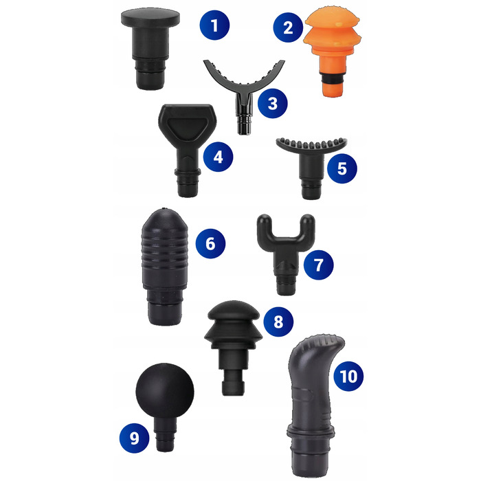 Перкусійний масажер для тіла Massage Gun 200W: для ніг, шиї та спини + 10 насадок