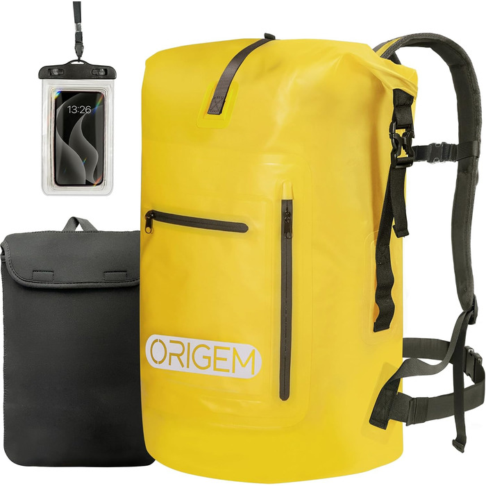 Водонепроникний рюкзак Origem Rolltop 55L: для каякінгу, риболовлі, дайвінгу та повсякденного використання