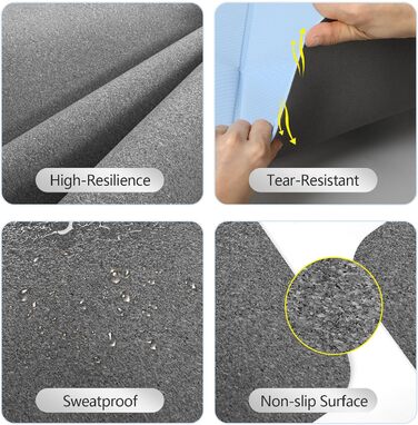 Килимок для йоги Enssy, складаний, компактний, 173x61 см, 0,4 см, з сумкою, легкий дизайн для пілатесу (PU-Lotus Centerline2)