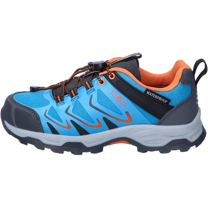 Дитячі водонепроникні черевики CMP Byne Low WP для прогулянок, антрацит, кислотно-зелений (30 EU, синій Reef)