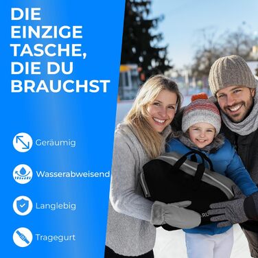 Сумка для ковзанів STYNGARD Montreal: для фігурного катання та інлайнів, чорно-біла, міцна