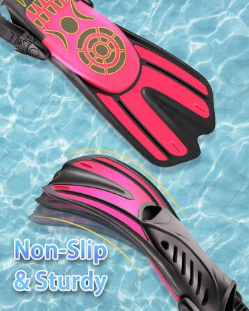 Набір для снорклінгу: маска, ласти, трубка Dry Top, дорослий (S/M, рожевий)